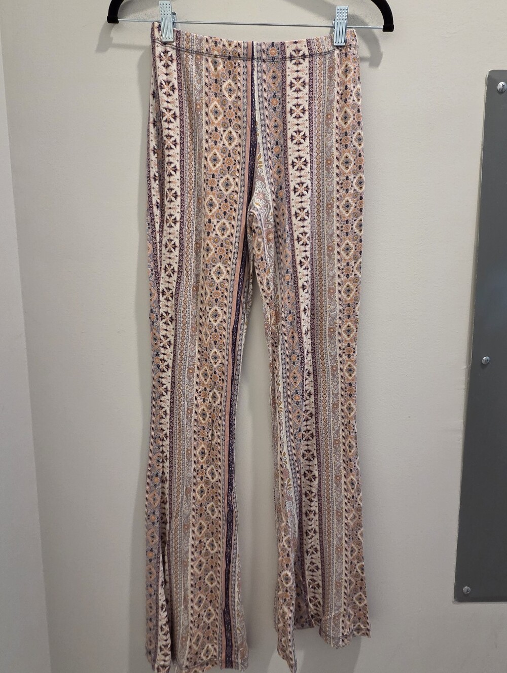 Xhilaration Light Pin Flare Leggings with Vertical Stripes, Flowers, And Paisley